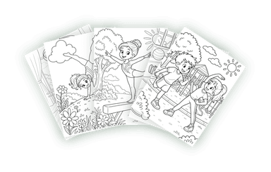 Sample page from Gymnastics Coloring Book for Kids
