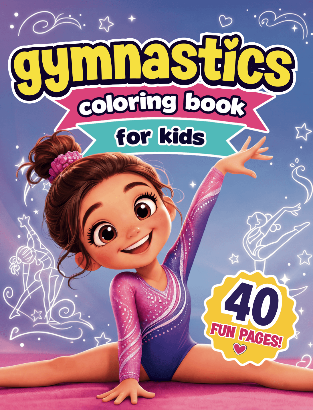 Gymnastics Coloring Book for Kids cover